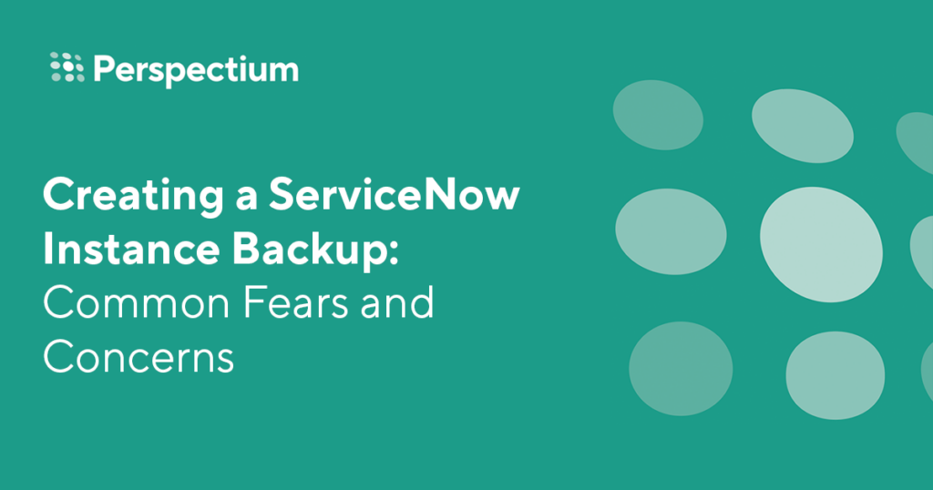 Creating a ServiceNow Instance Backup